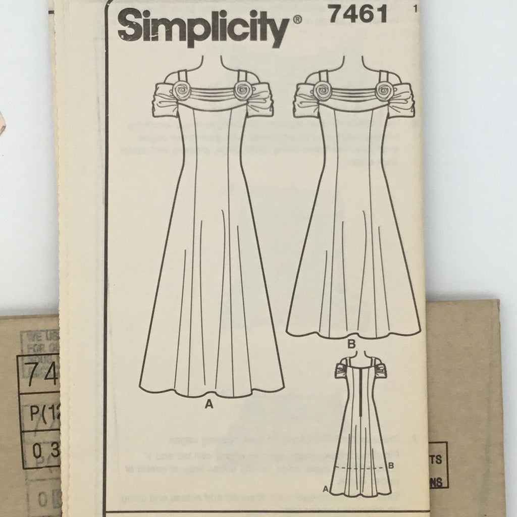Simplicity 7461 (1997) Dress with Length Variations - Vintage Uncut Sewing Pattern