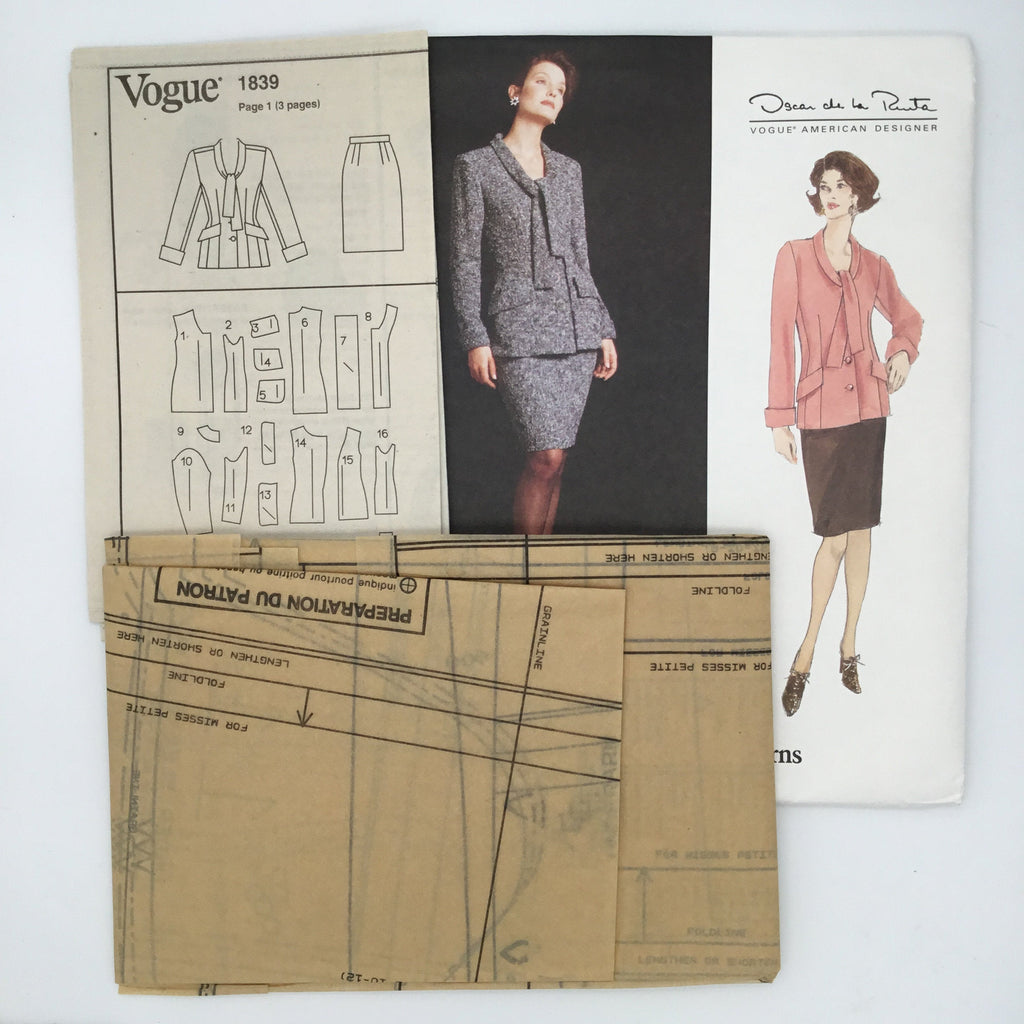 Vogue 1839 (1996) Jacket and Skirt - Vintage Uncut Sewing Pattern