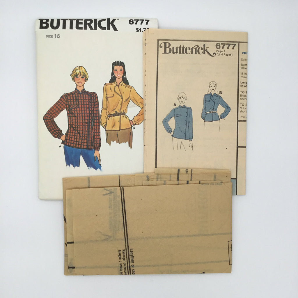 Butterick 6777 Blouse - Vintage Uncut Sewing Pattern