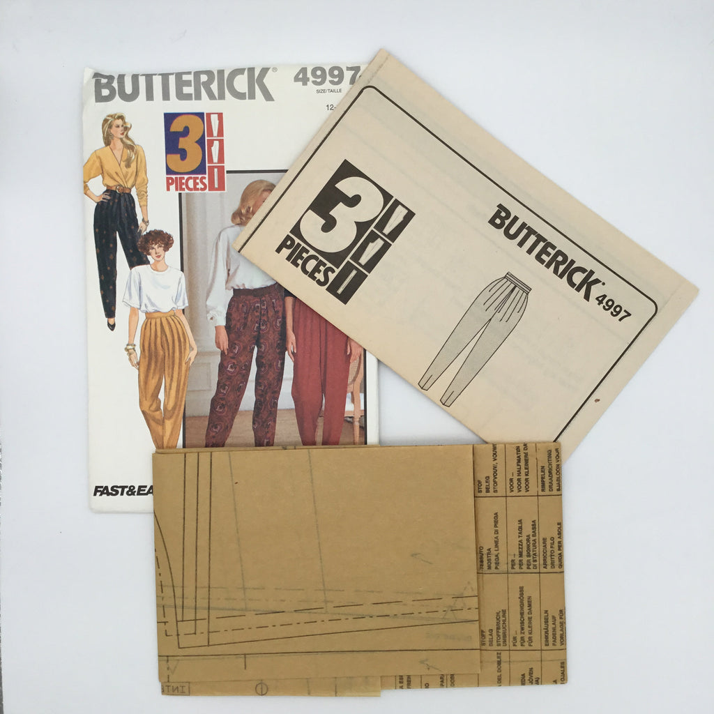 Butterick 4997 (1990) Pants - Vintage Uncut Sewing Pattern