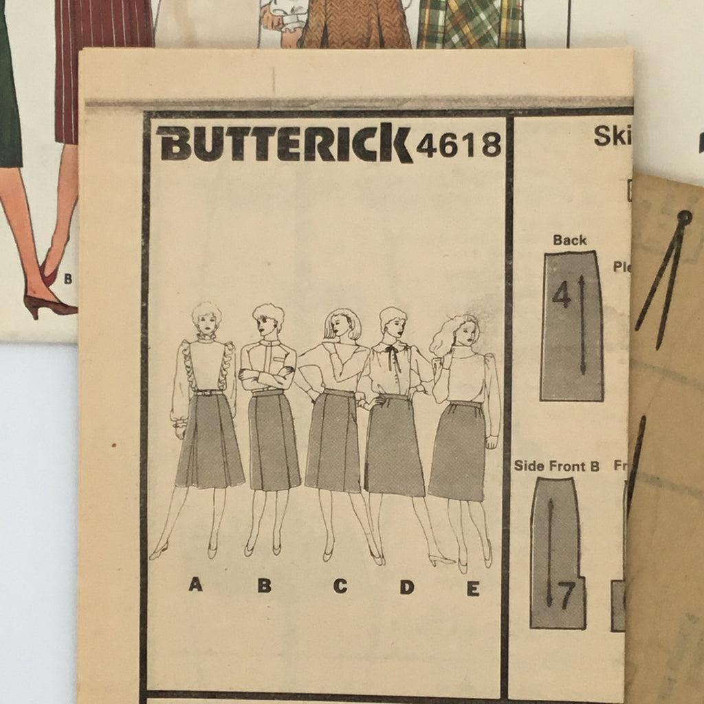 Butterick 4618 Skirt with Style Variations - Vintage Uncut Sewing Pattern