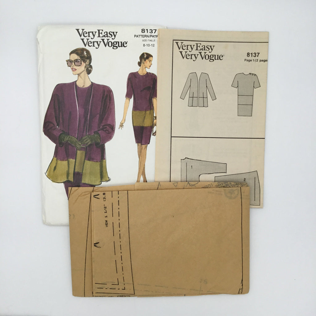 Vogue 8137 (1991) Jacket and Dress - Vintage Uncut Sewing Pattern