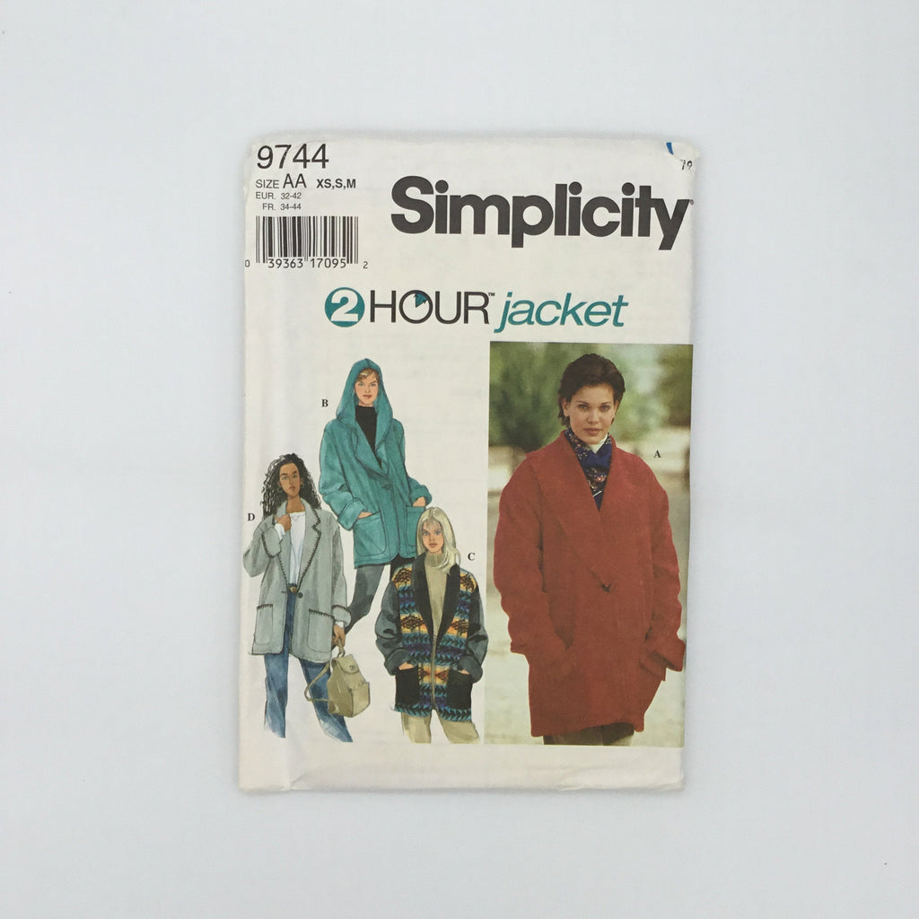 Simplicity 9744 (1995) Jacket with Style Variations - Vintage Uncut Sewing Pattern