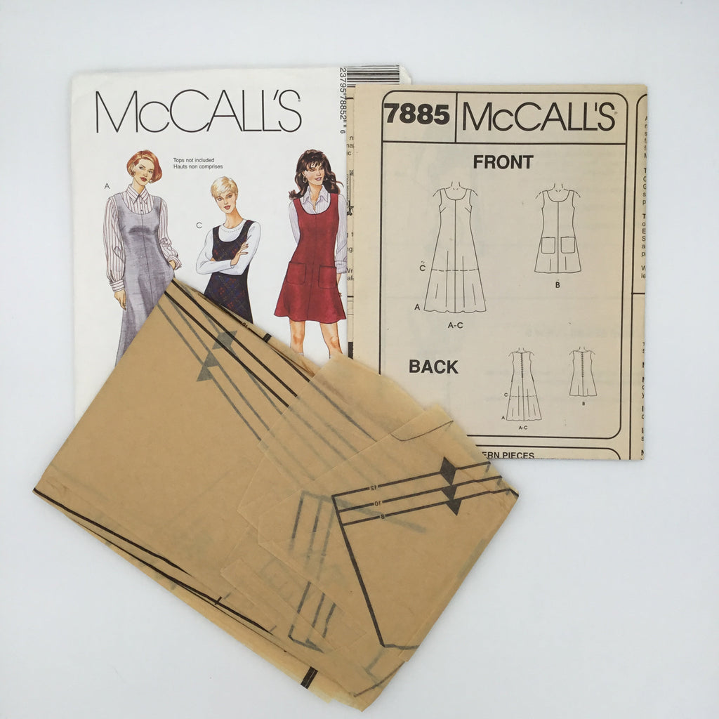 McCall's 7885 (1995) Jumper with Length Variations - Vintage Uncut Sewing Pattern