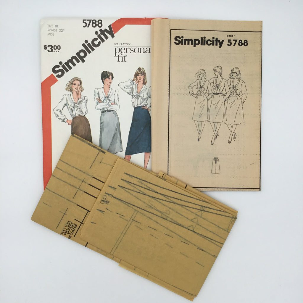 Simplicity 5788 (1982) Skirt - Vintage Uncut Sewing Pattern