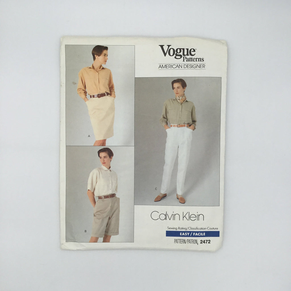 Vogue 2472 (1990) Skirt, Shorts, and Pants - Vintage Uncut Sewing Pattern