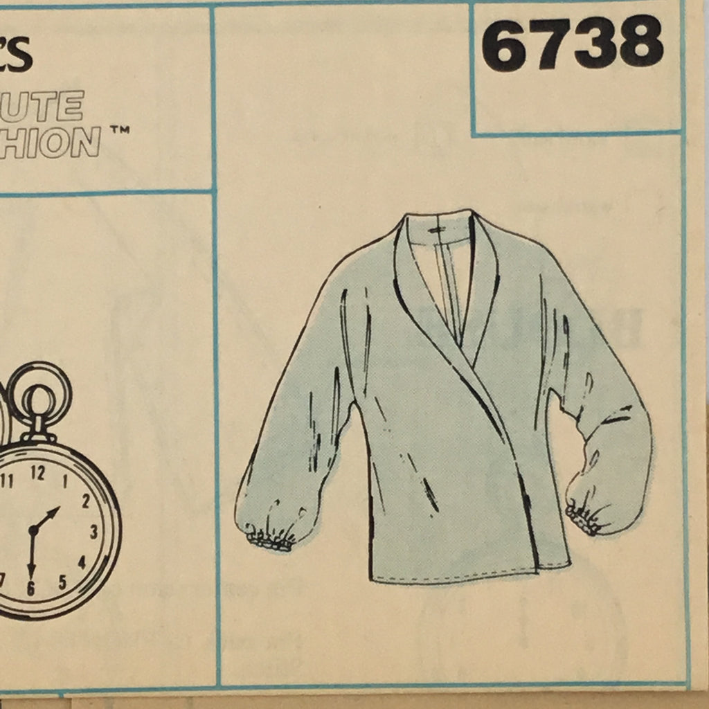 McCall's 6738 (1979) Wrap Blouse - Vintage Uncut Sewing Pattern