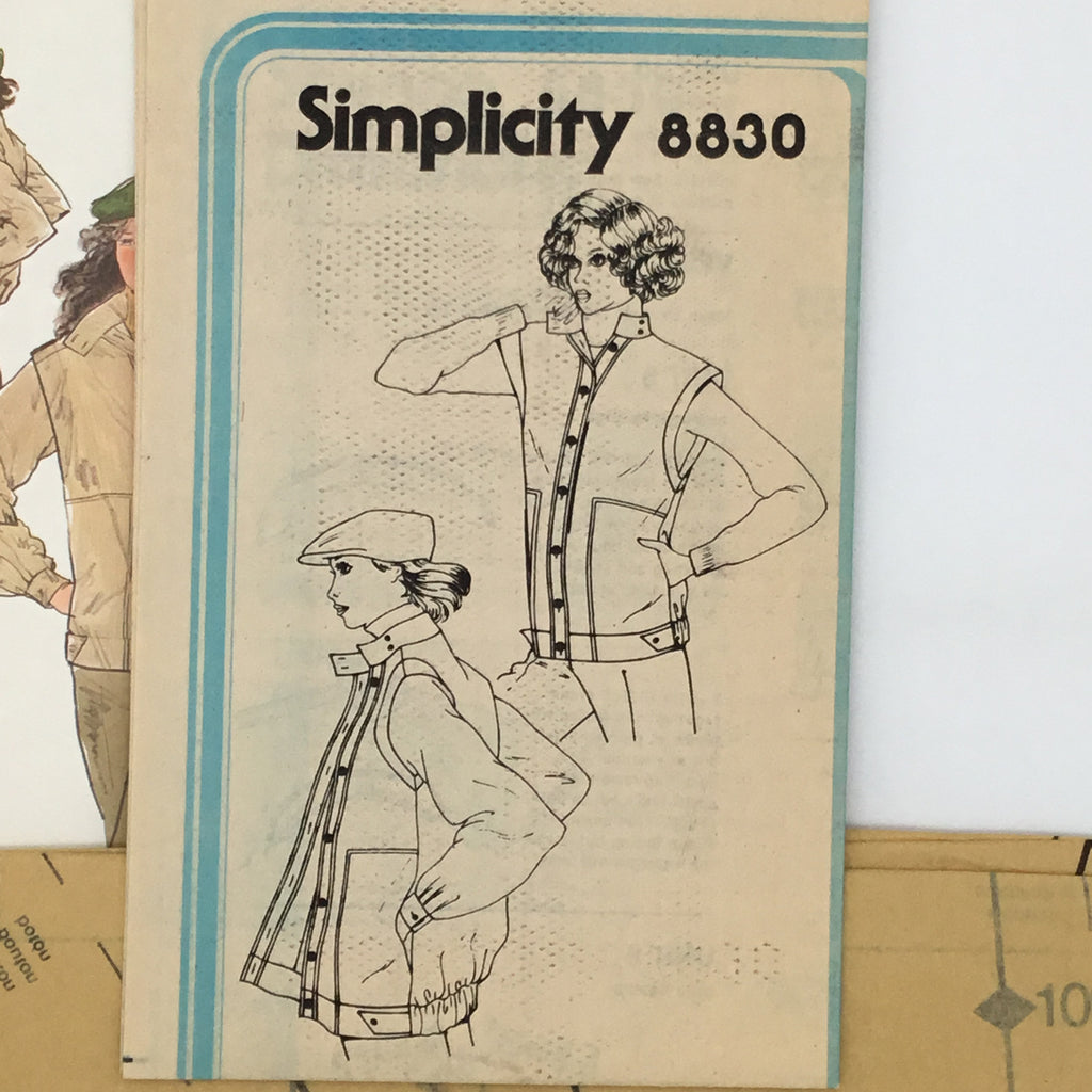 Simplicity 8830 (1978) Jacket and Vest - Vintage Uncut Sewing Pattern