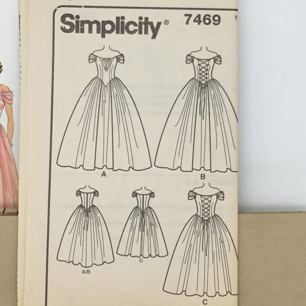 Simplicity 7469 (1997) Gown with Length Variations - Vintage Uncut Sewing Pattern