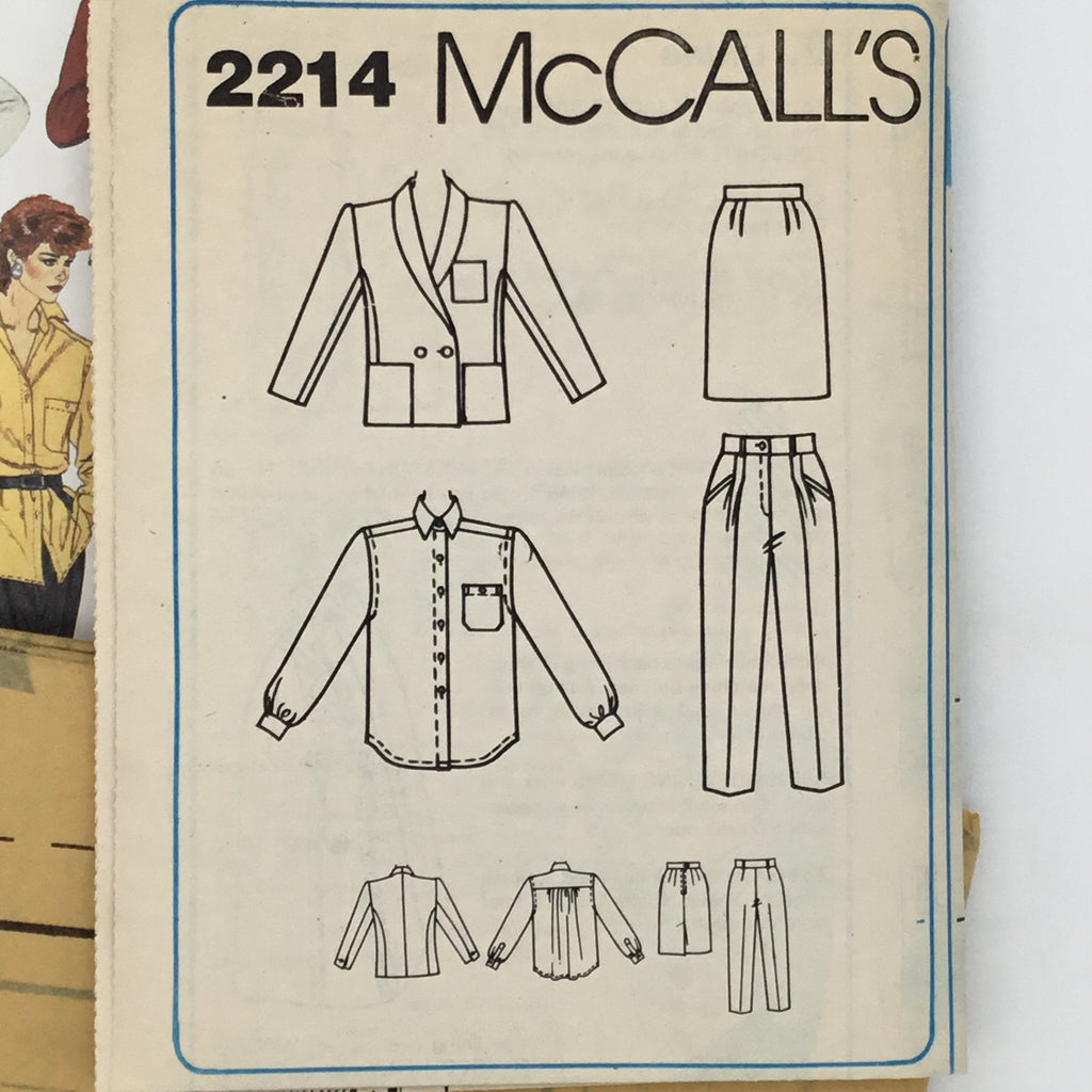 McCall's 2214 (1985) Jacket, Shirt, Skirt, and Pants - Vintage Uncut Sewing Pattern