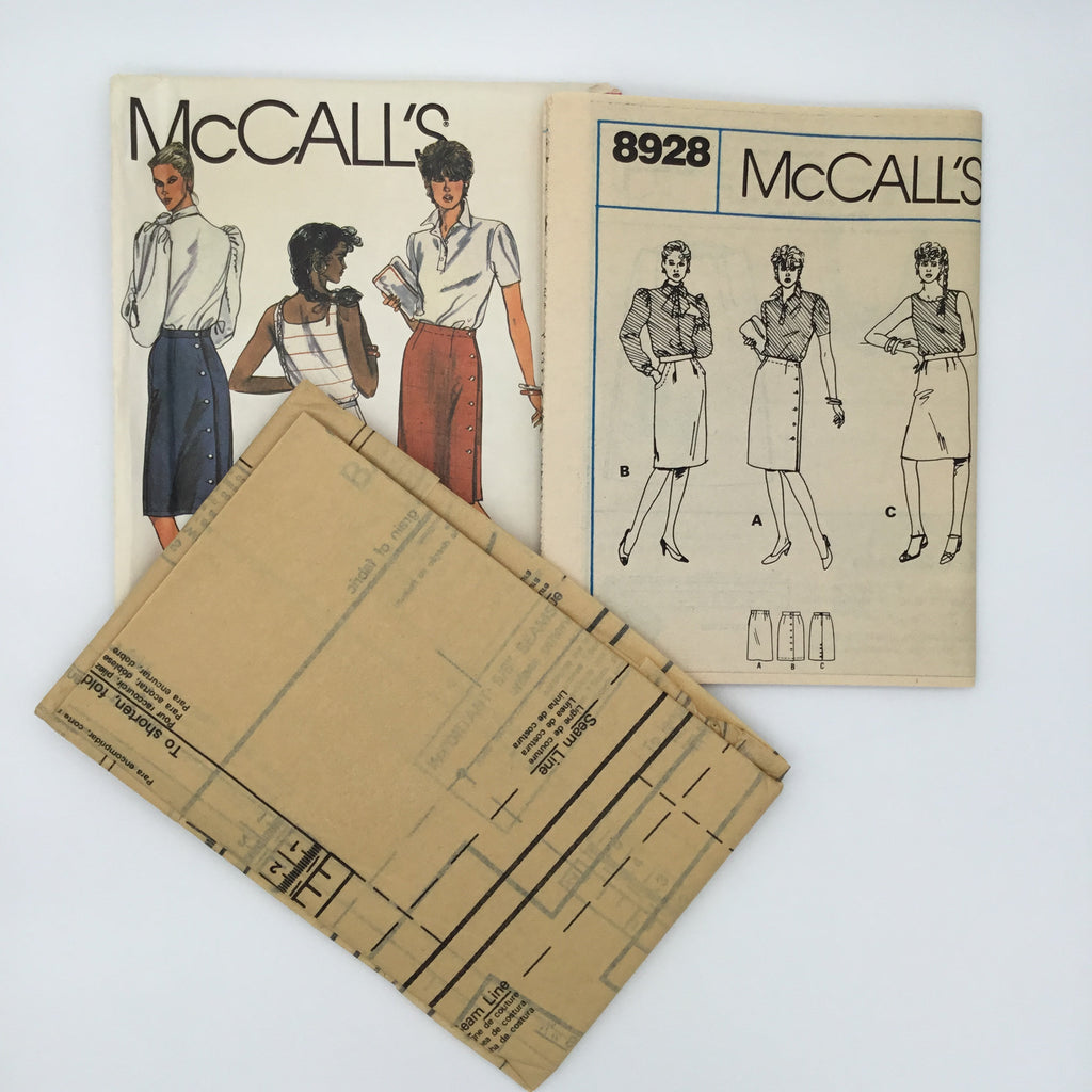 McCall's 8928 (1984) Skirt with Style Variations - Vintage Uncut Sewing Pattern