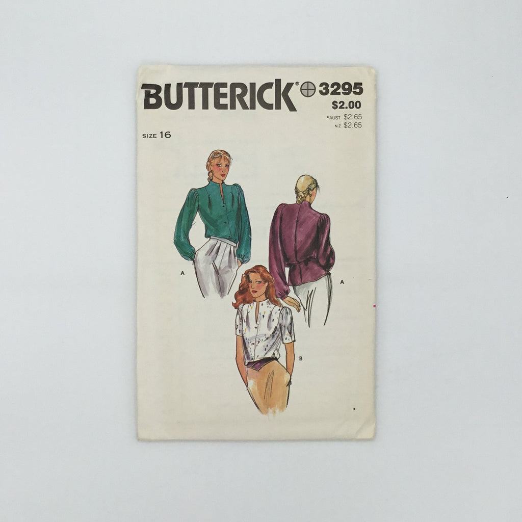 Butterick 3295 Blouse with Sleeve Variations - Vintage Uncut Sewing Pattern