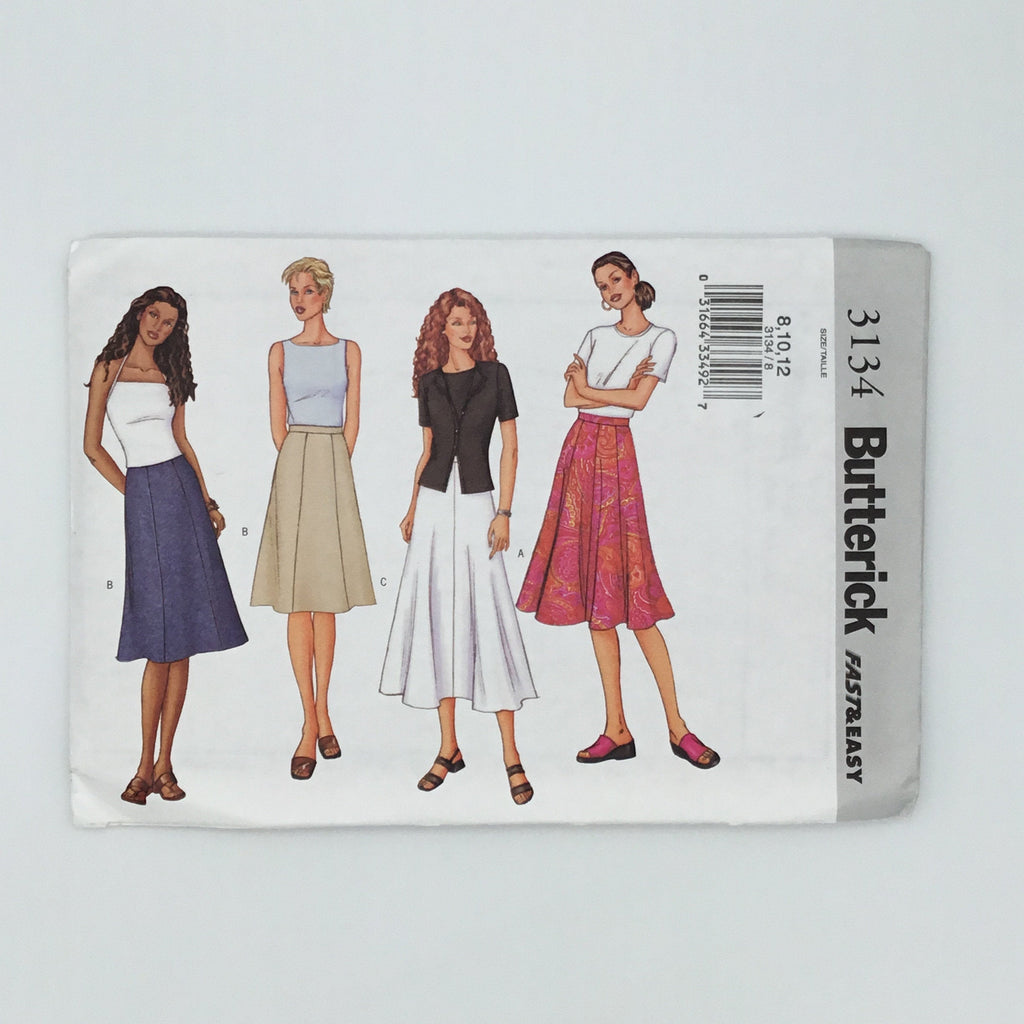 Butterick 3134 (2001) Skirt with Style and Length Variations - Uncut Sewing Pattern