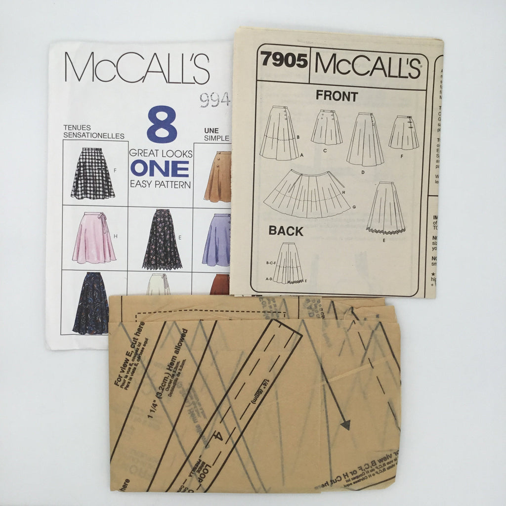 McCall's 7905 (1995) Skirt with Length Variations - Vintage Uncut Sewing Pattern