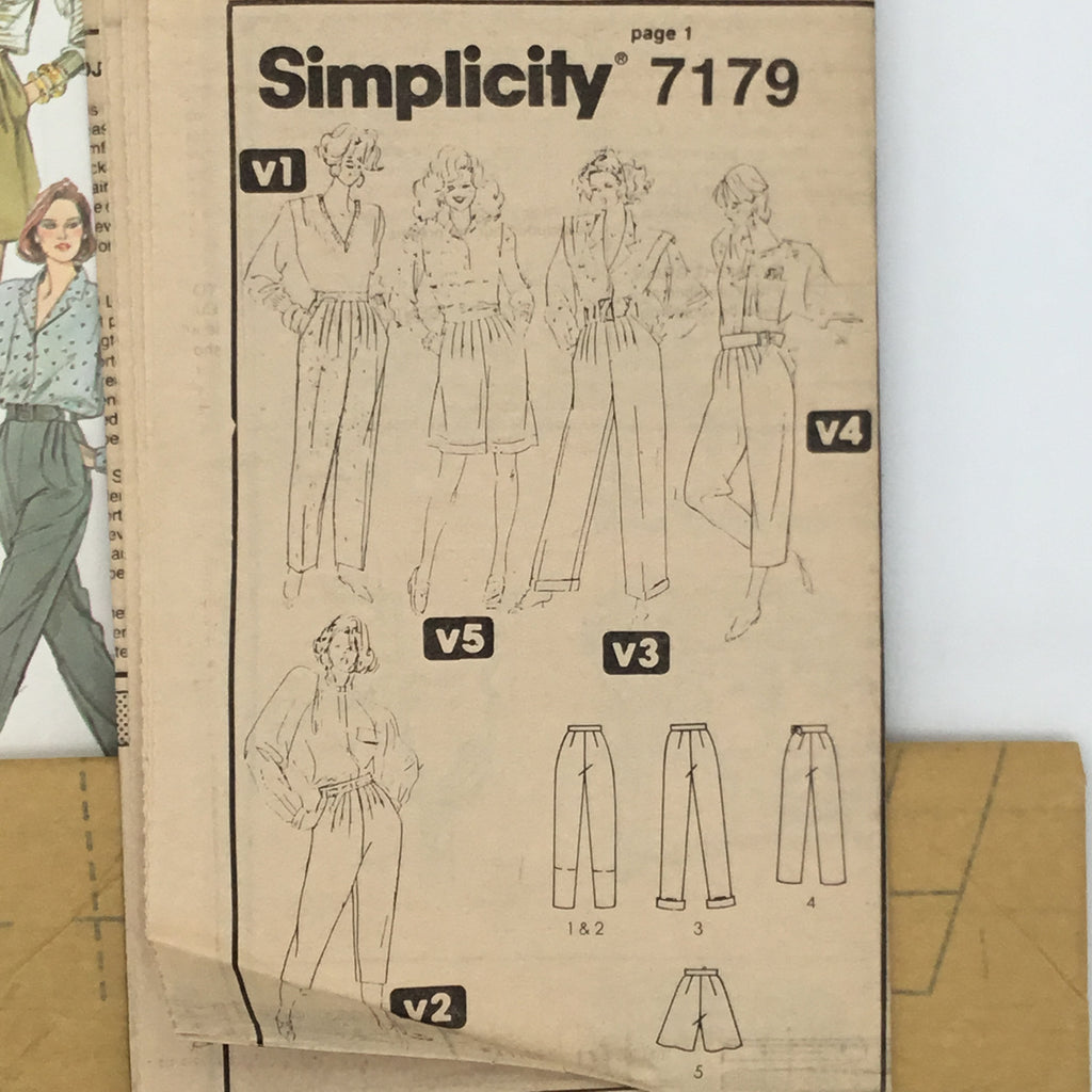Simplicity 7179 (1985) Shorts and Pants with Length Variations - Vintage Uncut Sewing Pattern