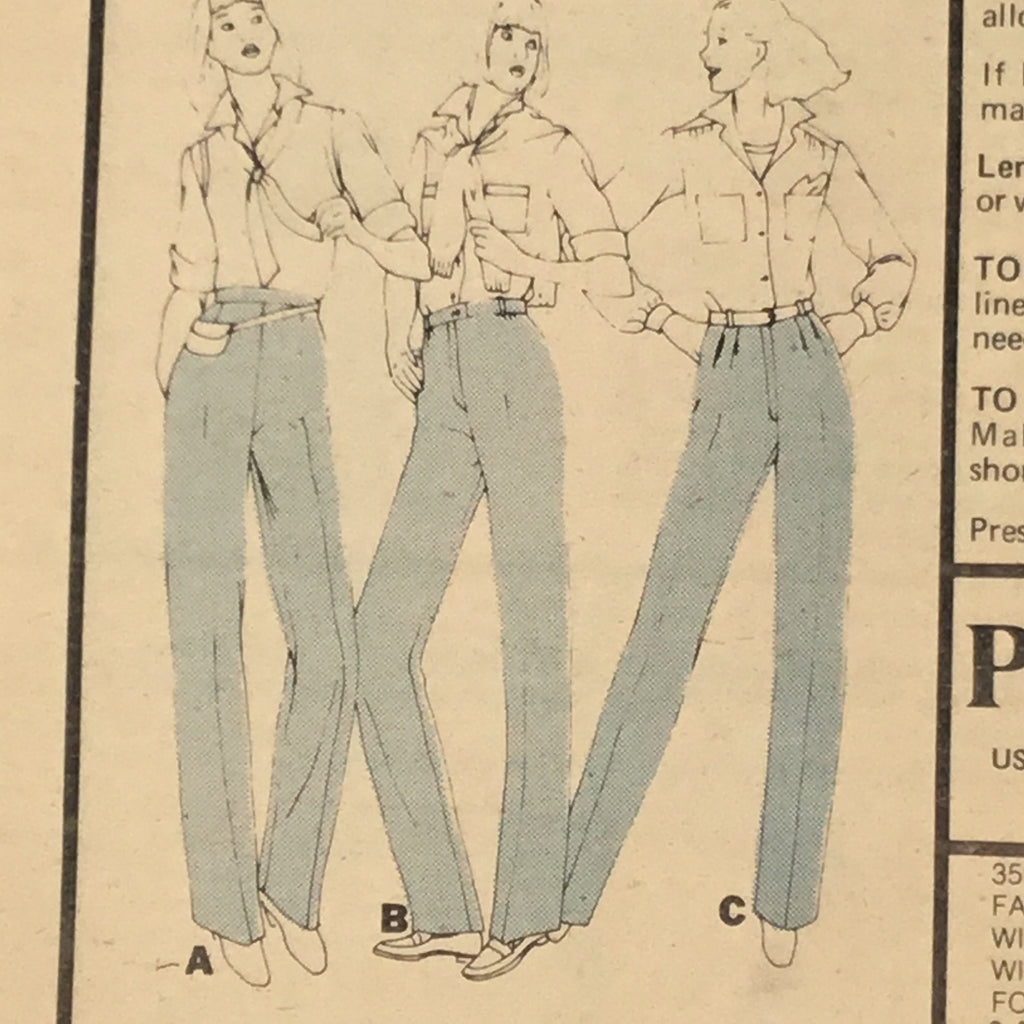 Butterick 6316 Pants with Style Variations - Vintage Uncut Sewing Pattern