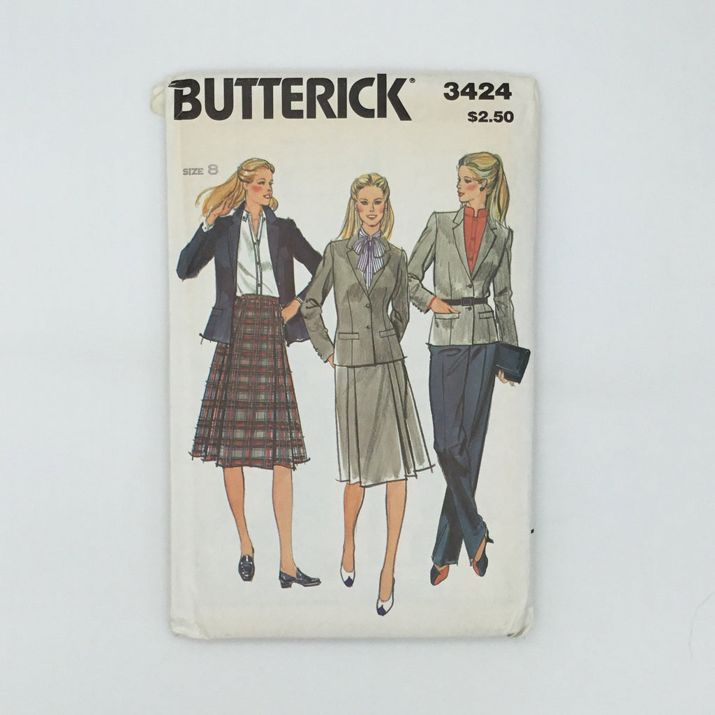 Butterick 3424 Jacket, Skirt, and Pants - Vintage Uncut Sewing Pattern