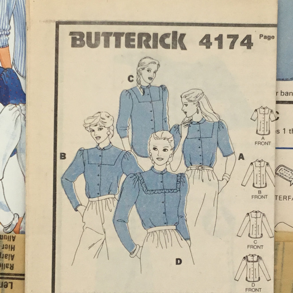 Butterick 4174 Blouse with Sleeve and Style Variations - Vintage Uncut Sewing Pattern