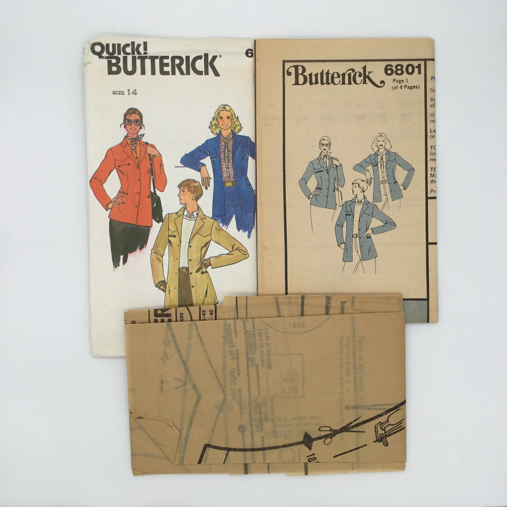 Butterick 6801 Jacket - Vintage Uncut Sewing Pattern