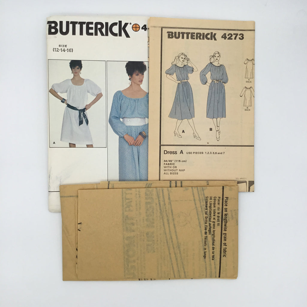 Butterick 4273 Dress with Sleeve Variations - Vintage Uncut Sewing Pattern