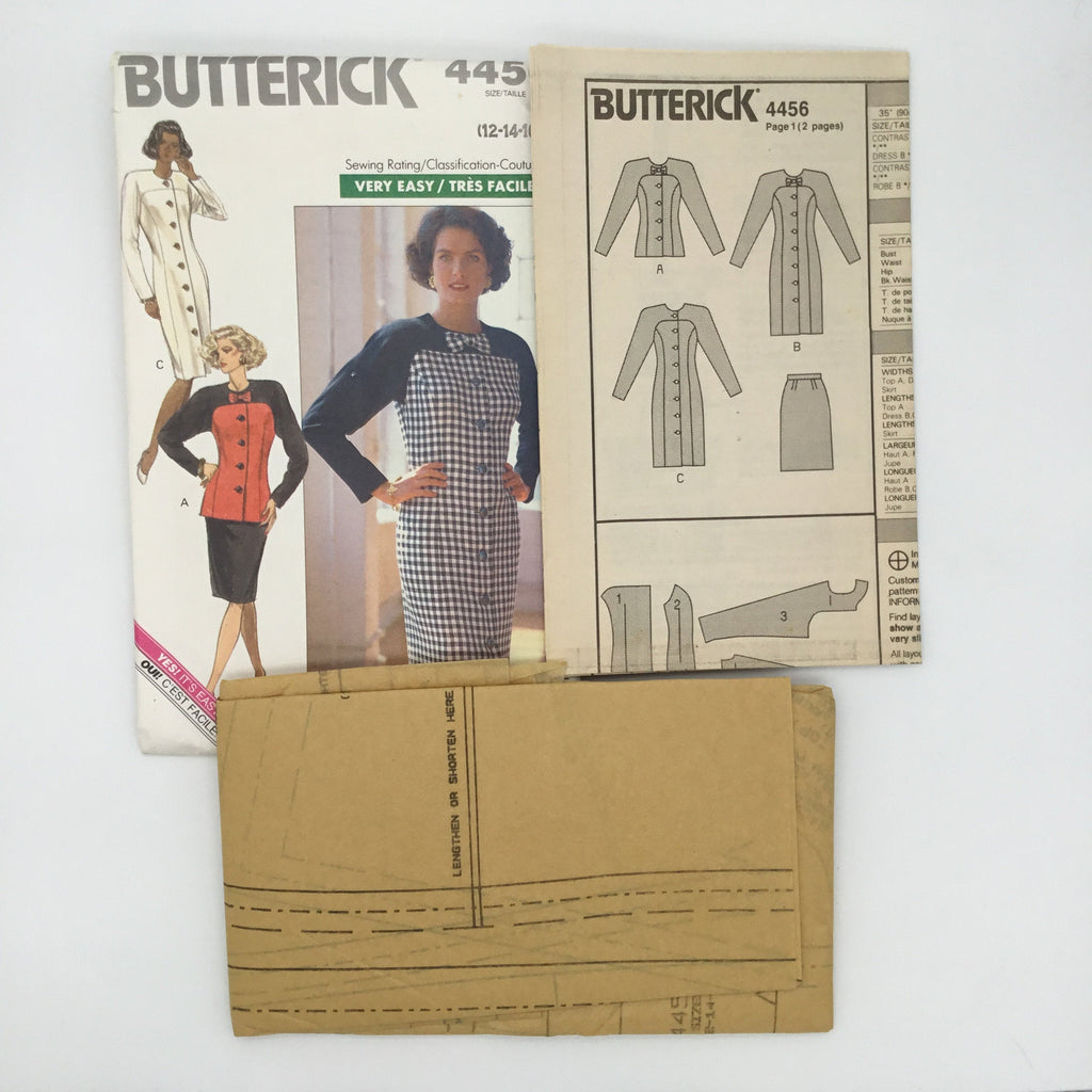 Butterick 4456 (1989) Dress, Top, and Skirt - Vintage Uncut Sewing Pattern