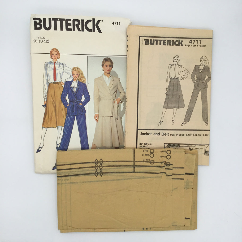 Butterick 4711 Jacket, Skirt, and Pants - Vintage Uncut Sewing Pattern