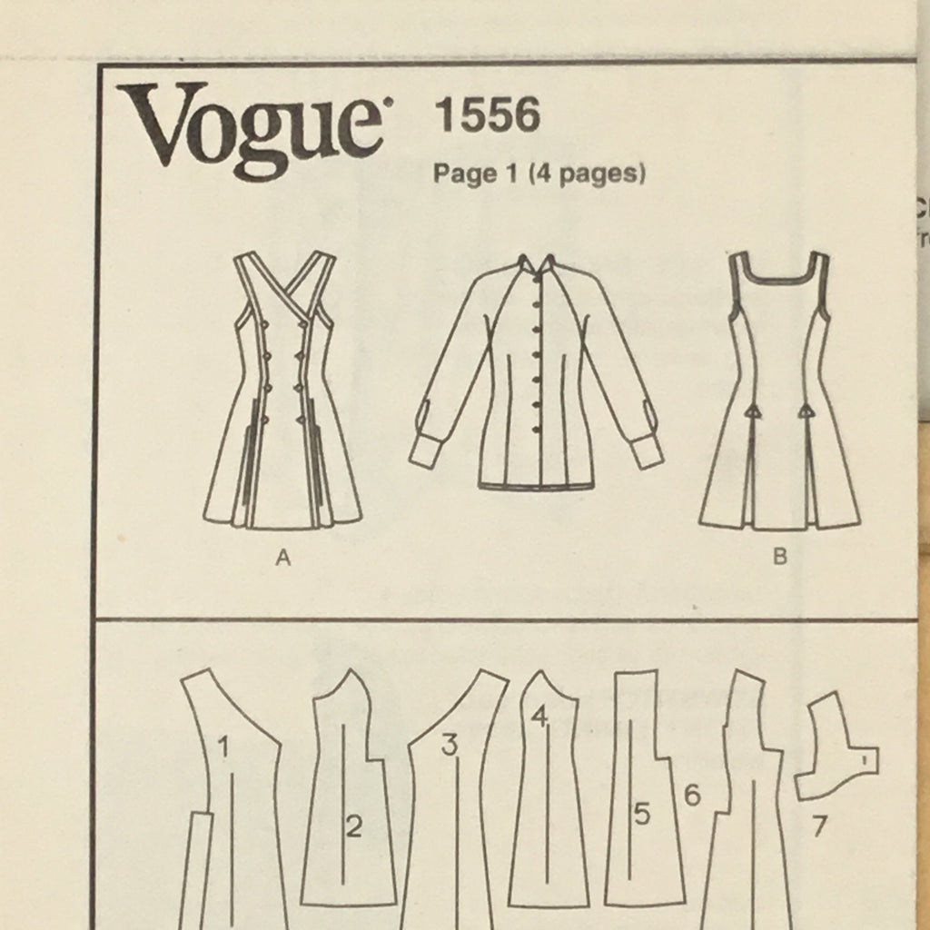 Vogue 1556 (1995) Blouse and Jumper with Style Variations - Vintage Uncut Sewing Pattern