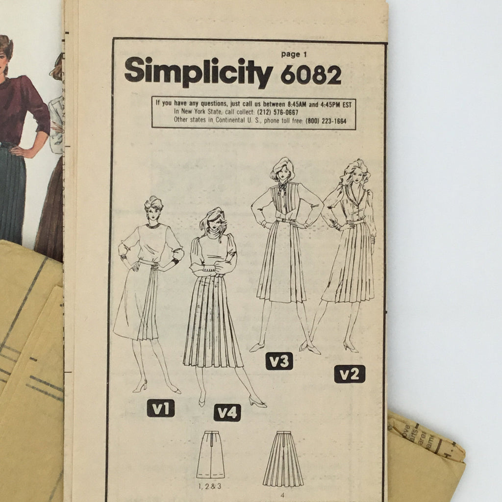 Simplicity 6082 (1983) Skirts with Style and Length Variations - Vintage Uncut Sewing Pattern