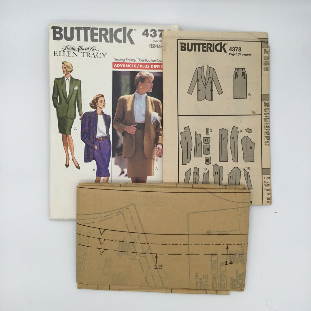 Butterick 4378 (1989) Jacket and Skirt - Vintage Uncut Sewing Pattern