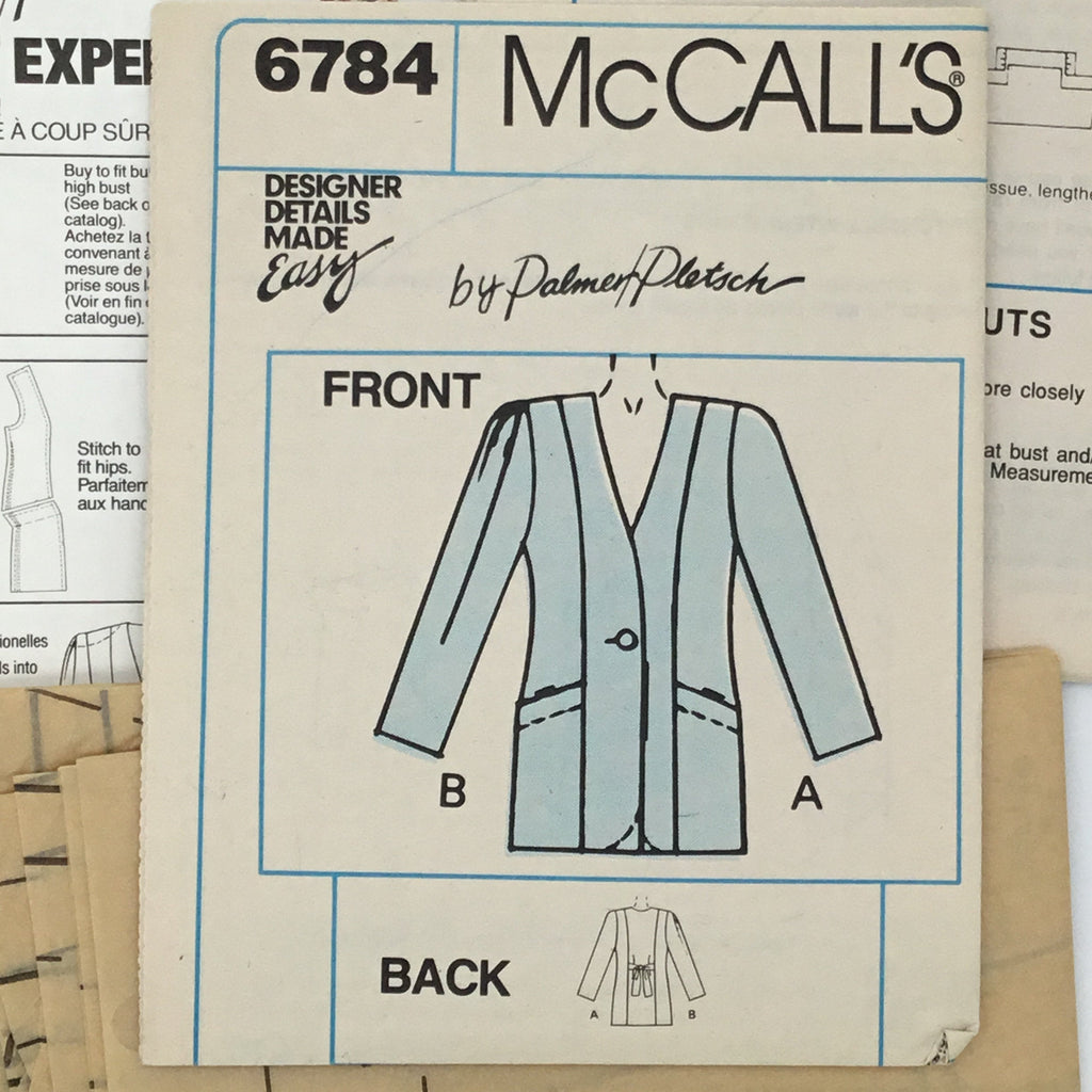 McCall's 6784 (1993) Cardigan - Vintage Uncut Sewing Pattern