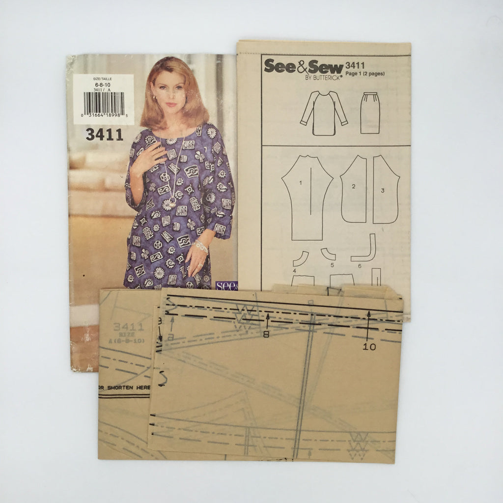 Butterick 3411 (1994) Tunic and Skirt - Vintage Uncut Sewing Pattern
