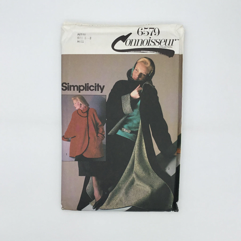 Simplicity 6579 (1984) Coat with Length Variations - Vintage Uncut Sewing Pattern