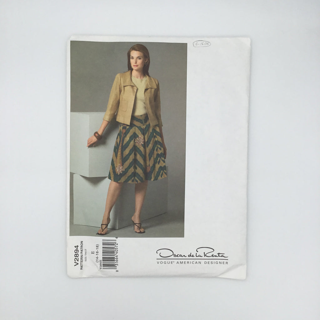 Vogue 2894 (2006) Jacket and Skirt - Uncut Sewing Pattern