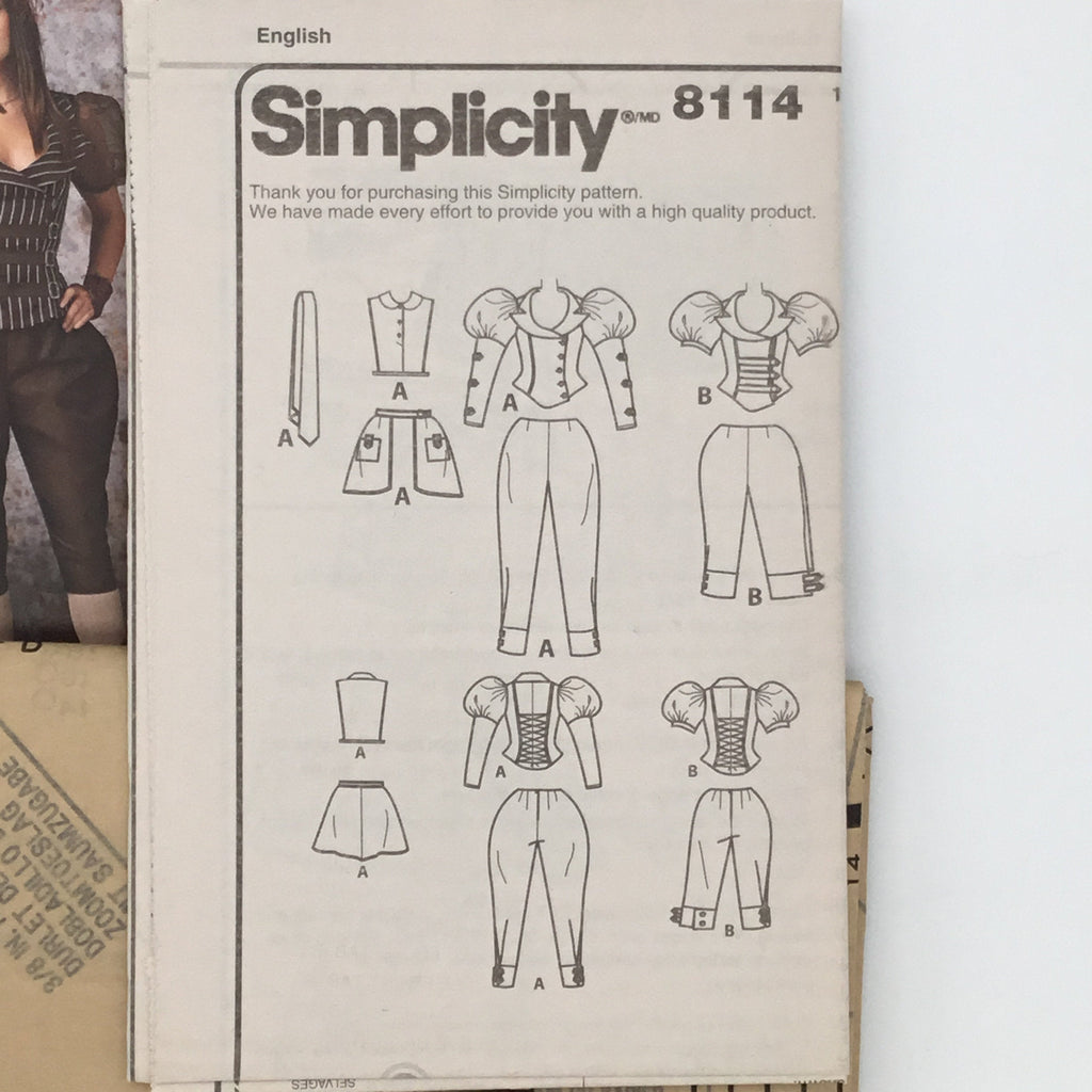 Simplicity 8114 (2016) Top, Pants, and Peplum with Style Variations - Uncut Sewing Pattern