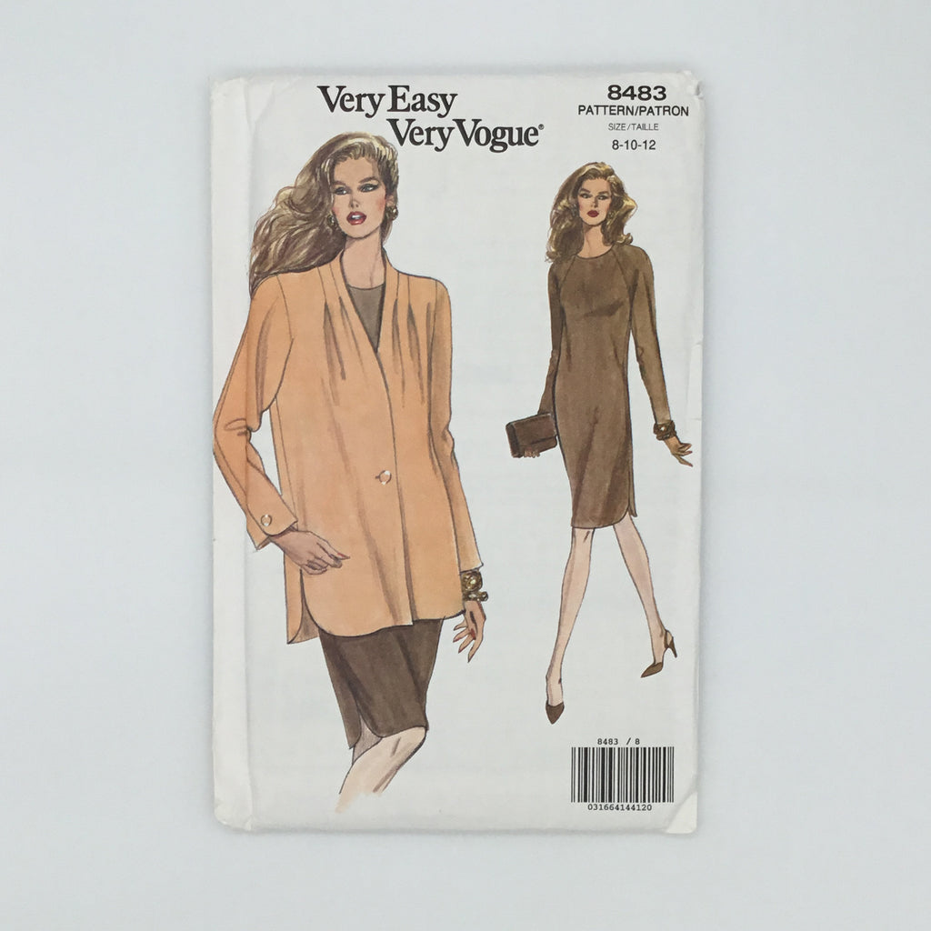 Vogue 8483 (1992) Jacket and Dress - Vintage Uncut Sewing Pattern