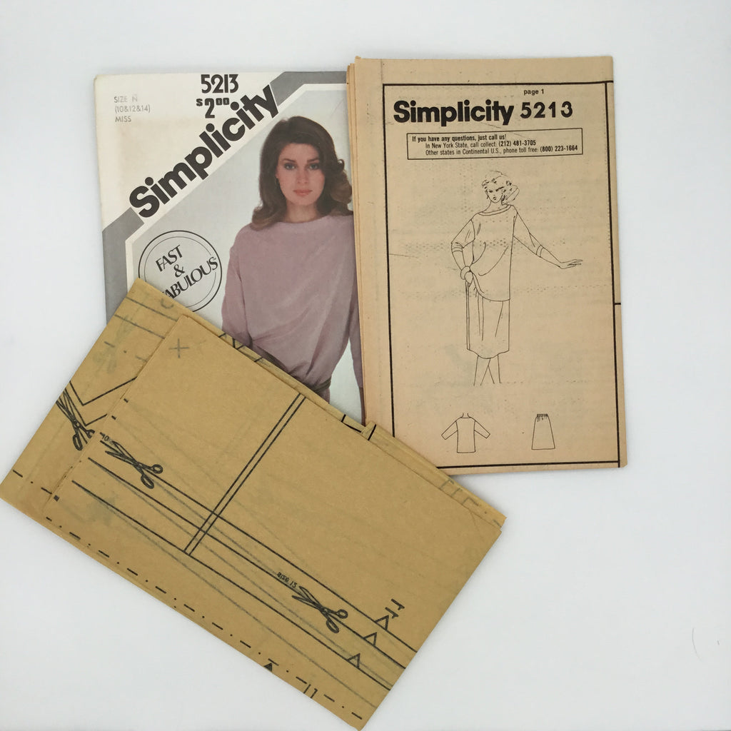 Simplicity 5213 (1981) Tunic and Skirt - Vintage Uncut Sewing Pattern