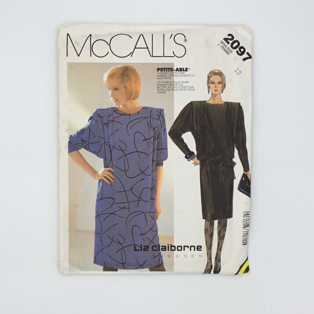 McCall's 2097 (1985) Dress - Vintage Uncut Sewing Pattern