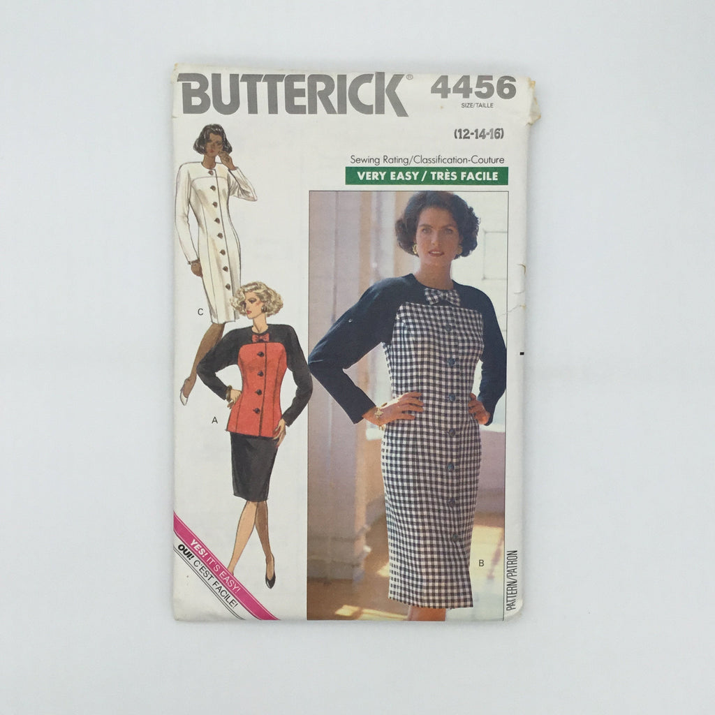 Butterick 4456 (1989) Dress, Top, and Skirt - Vintage Uncut Sewing Pattern