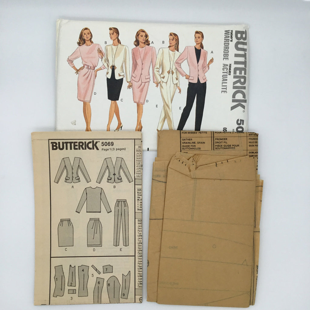 Butterick 5069 (1990) Jacket, Pants, Top, and Skirt with Style Variations - Vintage Uncut Sewing Pattern