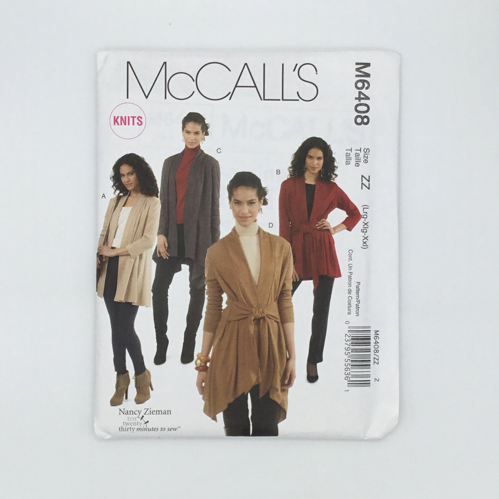 McCall's 6408 (2011) Jackets with Style Variations - Uncut Sewing Pattern
