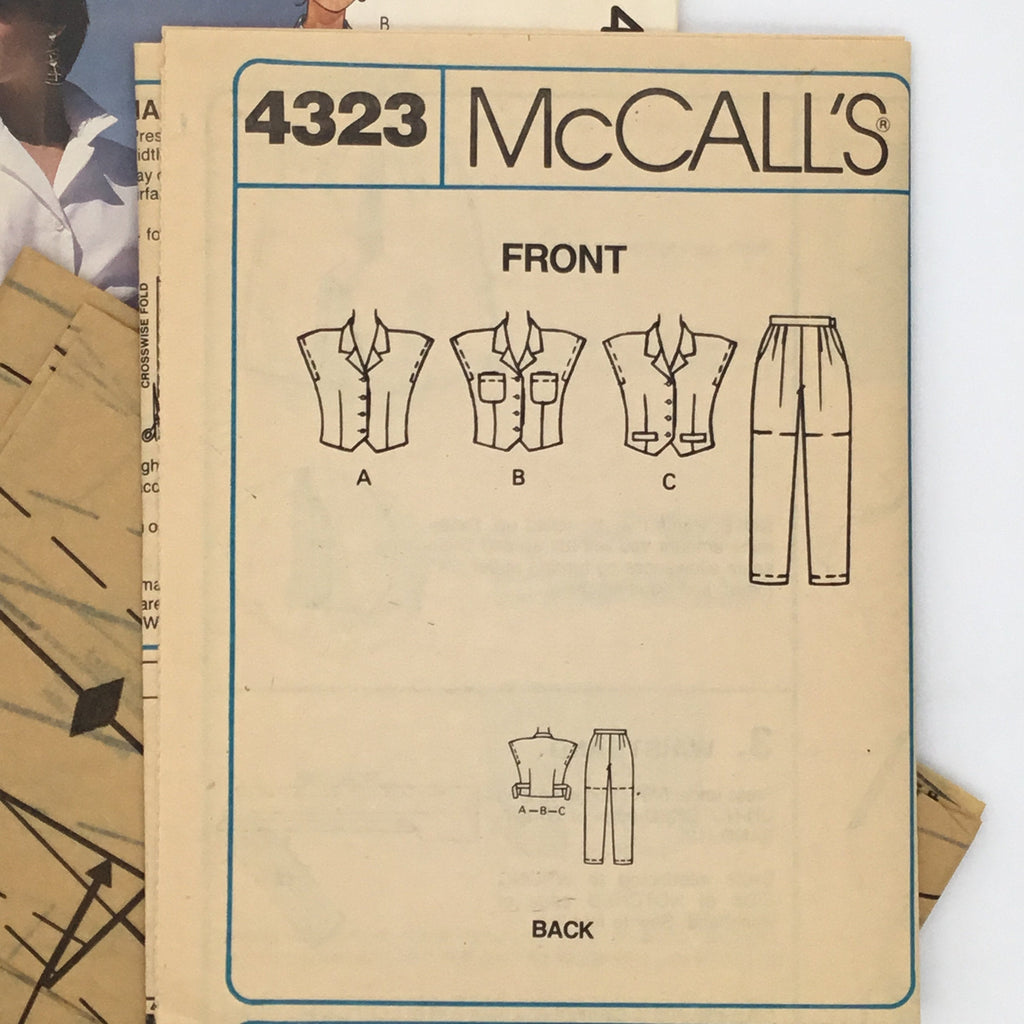 McCall's 4323 (1989) Top, Pants, and Shorts - Vintage Uncut Sewing Pattern