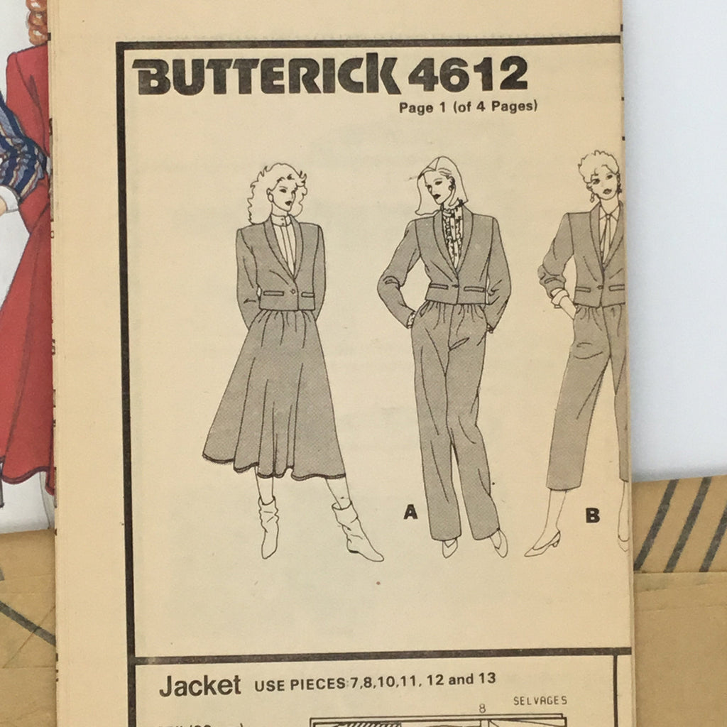 Butterick 4612 Jacket, Skirt, and Pants - Vintage Uncut Sewing Pattern