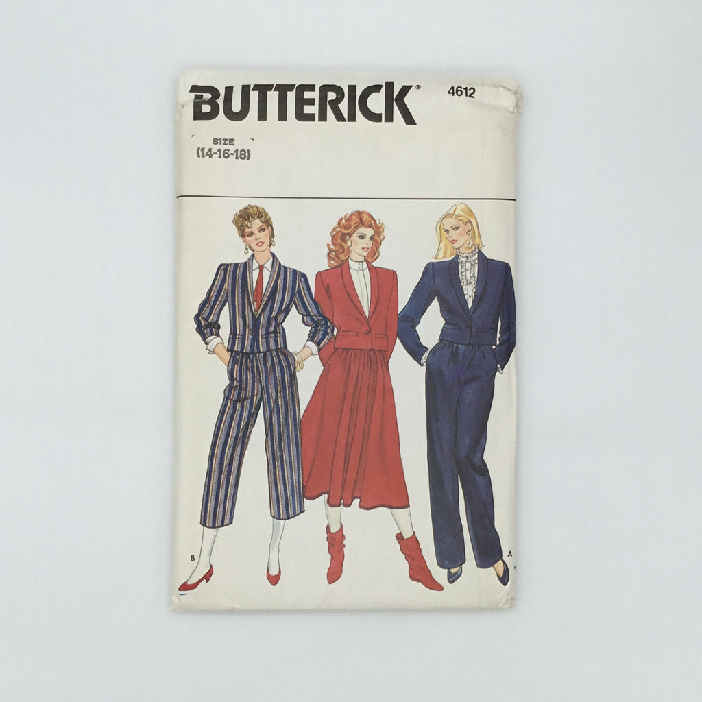 Butterick 4612 Jacket, Skirt, and Pants - Vintage Uncut Sewing Pattern