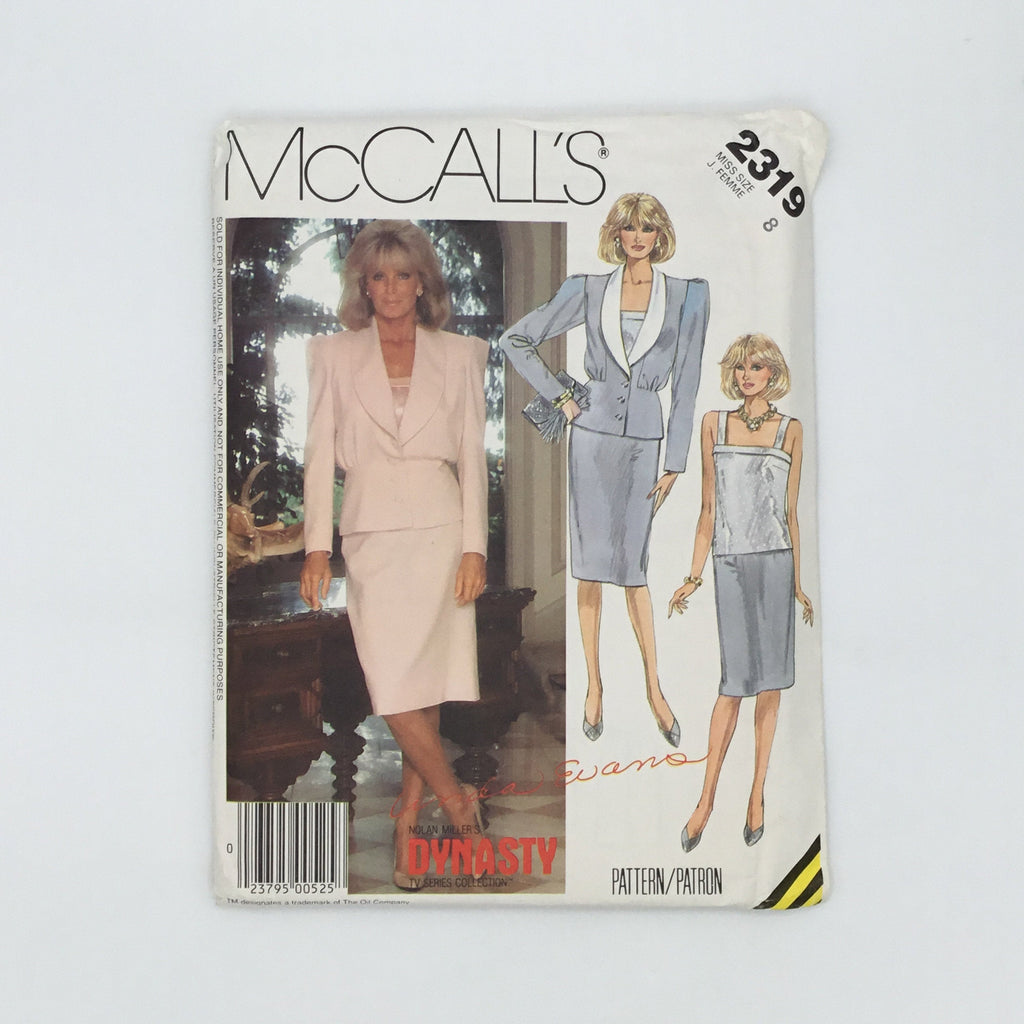 McCall's 2319 (1986) Jacket, Top, and Skirt - Vintage Uncut Sewing Pattern