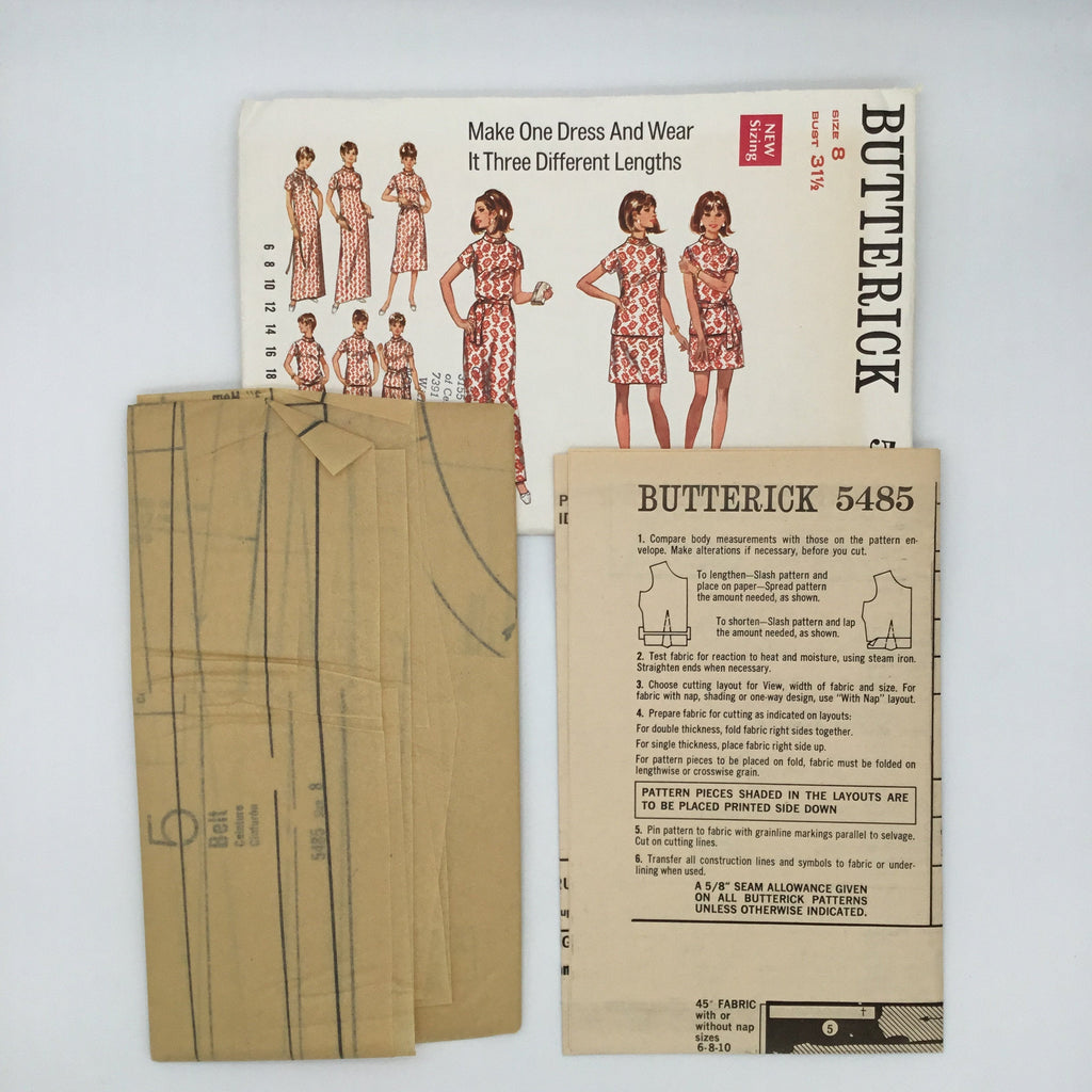 Butterick 5485 Dress - Vintage Uncut Sewing Pattern
