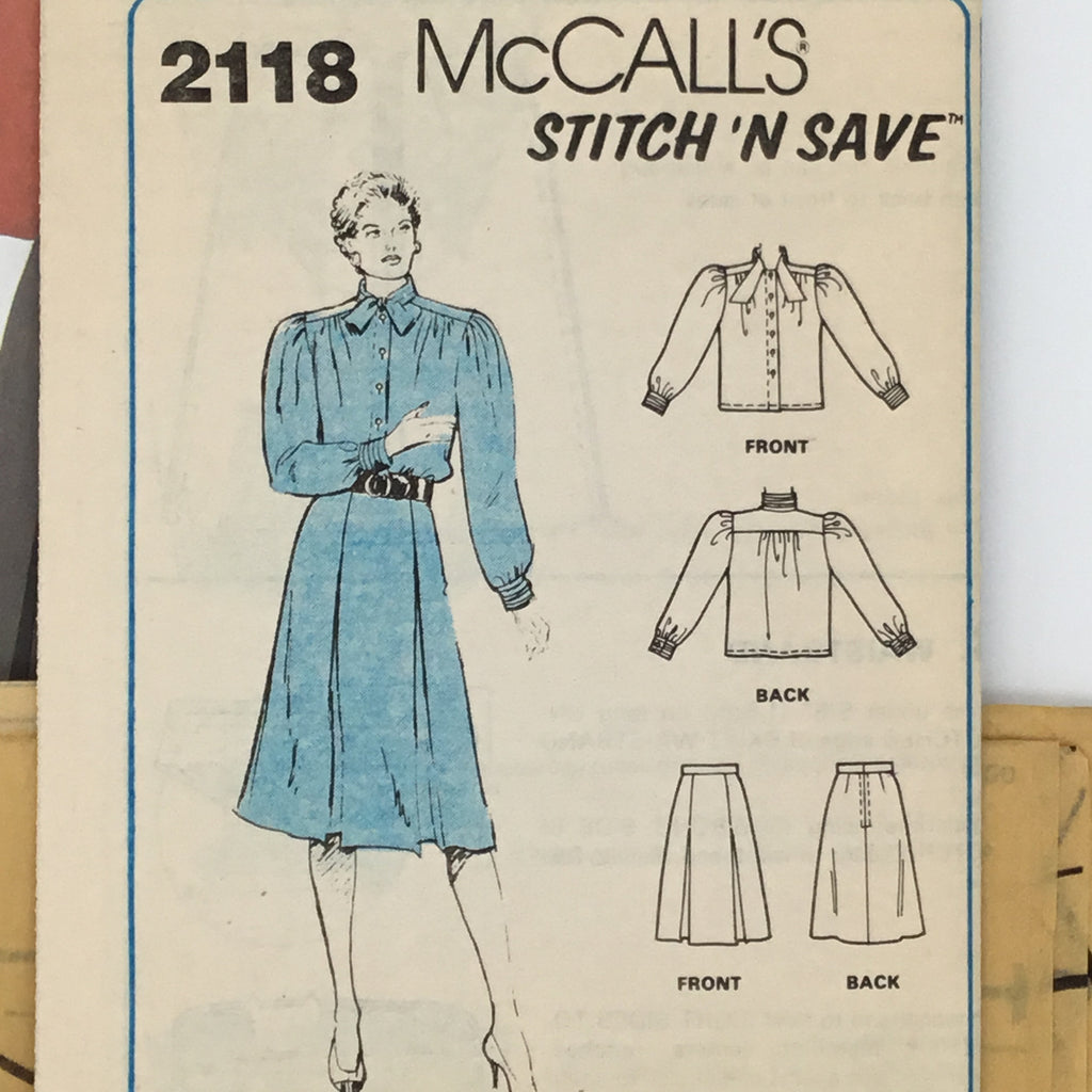 McCall's 2118 (1985) Blouse and Skirt - Vintage Uncut Sewing Pattern