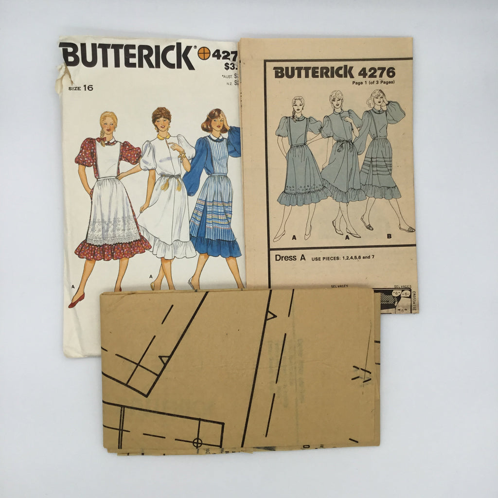 Butterick 4276 Dress and Pinafore - Vintage Uncut Sewing Pattern