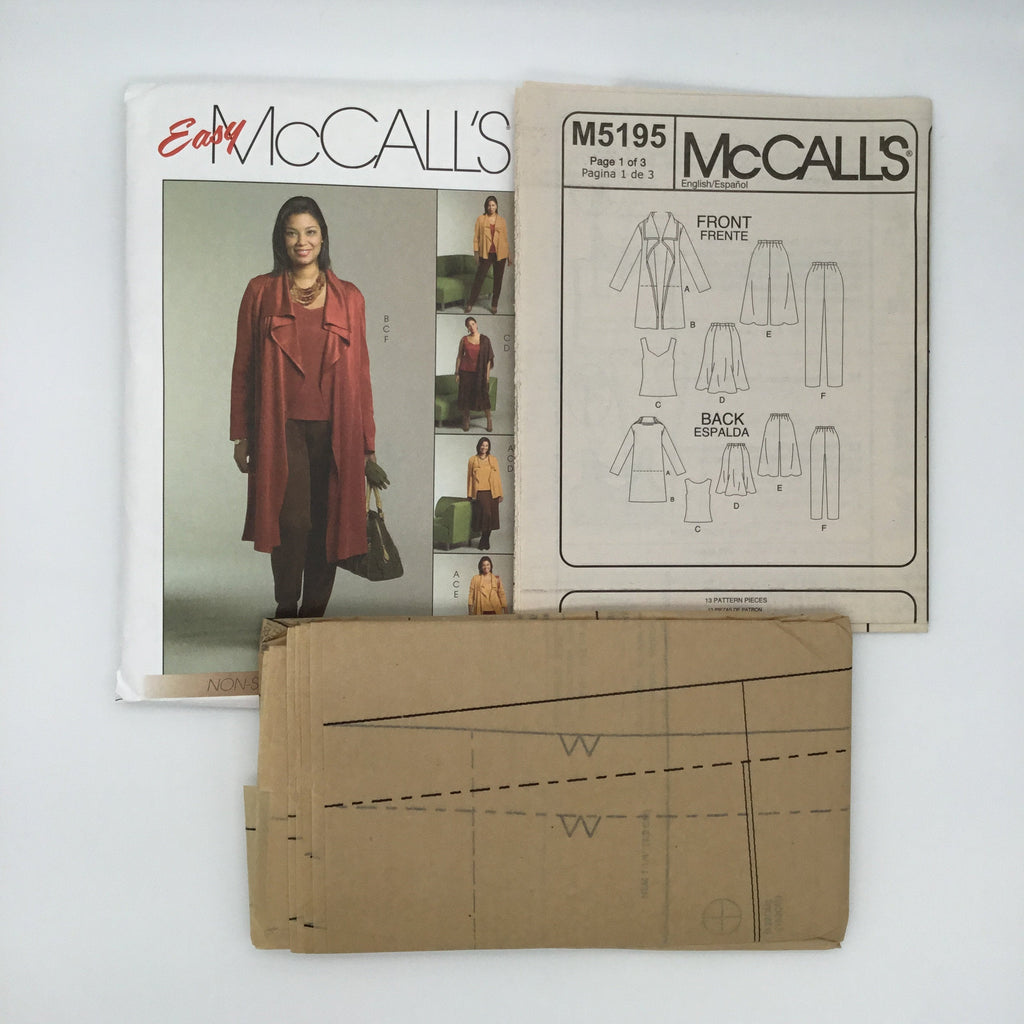 McCall's 5195 (2006) Jacket, Top, Skirt, Gaucho, and Pants - Uncut Sewing Pattern