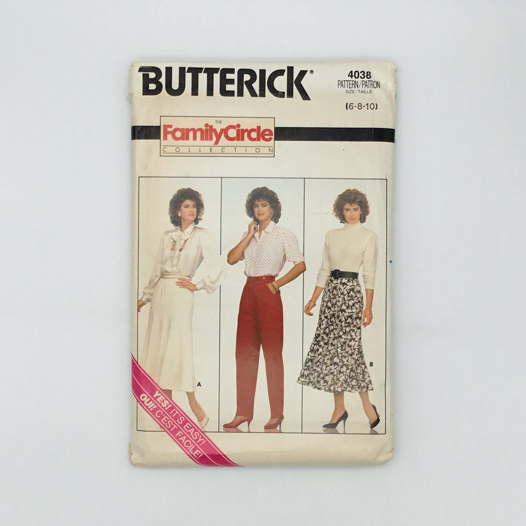 Butterick 4038 (1986) Skirt and Pants - Vintage Uncut Sewing Pattern