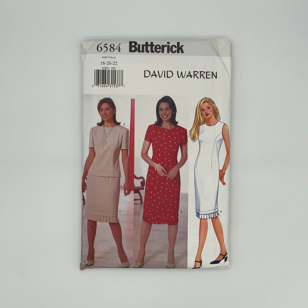 Butterick 6584 (2000) Dress, Top, and Skirt - Uncut Sewing Pattern